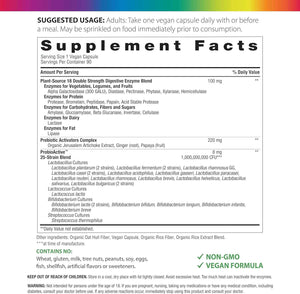 Rainbow Light Advanced Enzyme Supplement - 90 Capsules - Plant-Source 18 Digestive Enzyme Blend - 25 Probiotic Strains + Prebiotic, Bromelain & Papain - for Occasional Gas & Bloating