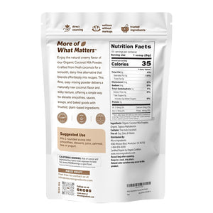 Micro Ingredients Organic Coconut Milk Powder, 2 Lb - Plant-Based Creamer for Coffee, Tea & Smoothies - Rich & Creamy, Easy Mixing - Non-GMO, Gluten-Free, Keto & Paleo Friendly