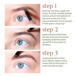 Chella Eyebrow Cream, Marvelous Medium Brown - Vegan, Cruelty Free, Paraben Free, Gluten Free Eyebrow Pomade Makeup - Long Wearing, Velvet Consistency, Water Proof ChellaBuy Supplements Australia