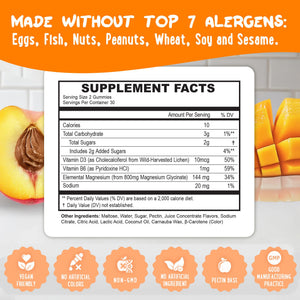 Center-Filled Magnesium Glycinate Gummies 400MG - High Absorption for Kids, Teens & Adults - Supplement for Sleep, Calm & Muscle Relaxation with B6 & D3 - Gluten Free & Vegan Friendly - 60 Count OH MY CHEWYBuy Supplements Australia