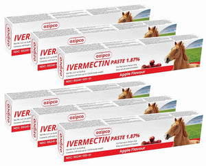 Ivermectin Horse Paste 1.87% - Apple Flavor - 6.08g Syringe for Equine Use Only Up to 1250 LB