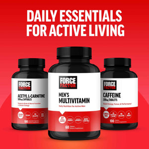 Force Factor Men’s Multivitamins, Multivitamin for Men Plus Amino Acids Supplement with 27 Vitamins and Minerals, and Phytonutrients to Support Energy, and Immunity, 60 Tablets
