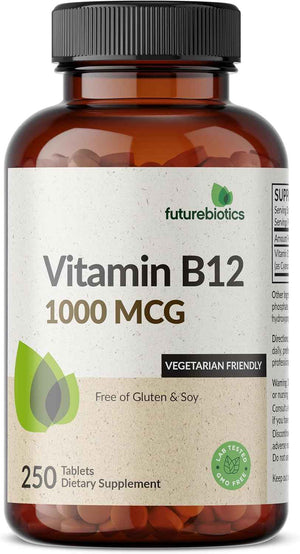 Futurebiotics Vitamin B12 1000mcg Vegetarian Friendly Non-GMO, 250 Tablets