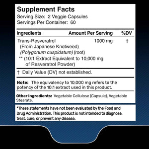 WELLNESS LABSRX Resveratrol Capsules 10000 - Lions Mane Supplement Capsules - Bundle