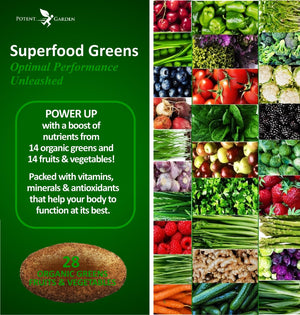 Potent Garden Daily Nutrition Bundle – Superfood Greens + Multivitamin Potent Garden buy supplements Au
