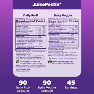 Natrol JuiceFestiv, Vitamins and Supplements for Nutrition & Well-Being, Antioxidants for Cellular Health, 90 Capsules (2-Count), Up to a 45 Day Supply NatrolBuy Supplements Australia