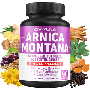 Arnica Capsules with Arnica, Grape Seed, Turmeric and More - 90 Capsules for 3 Months Supply CIVIMUNABuy Supplements Australia
