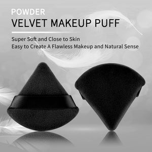 2 Pcs EVAOUXIU Triangle Powder Puff for Face Powder, Soft Plush Setting Makeup Puff, Velour Cosmetic Foundation Blender Sponge Beauty Makeup Tools (Black) EVAOUXIUBuy Supplements Australia