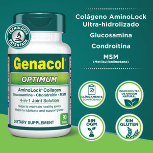 Genacol Optimum – Glucosamine, Chondroitin, MSM and Ultra-Hydrolyzed Collagen Tablets, Maintains Healthy Joints, Protects & Lubricate Cartilage, 90 Tablets (30-Day Supply) GenacolBuy Supplements Australia