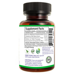 Bodymune Heart Health Blend Cholesterol Support – Organic Cardiovascular & Circulation Supplement – with Green Tea, Pomegranate & Black Seed Oil – 66 Capsules – USDA Organic, Vegan BodymuneBuy Supplements Australia