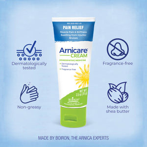 Boiron Arnicare Cream for Joint Pain, Muscle Pain, Swelling, Soreness, Stiffness, and Bruises - Fast Absorbing and Fragrance-Free - 2.5 oz BoironBuy Supplements Australia