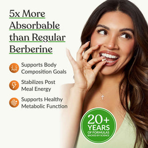 BIOptimizers Berberine Breakthrough Supplement - Metabolic Support –Healthy Metabolism - 60 Capsules - Vegetarian, Gluten-Free, Soy-Free