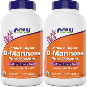 NOW Foods Pure, Organic D-Mannose 10 oz Powder (Pack of 2) - Bladder Cleanse and Urinary Tract Health Supplement - Non-GMO - Vegan Friendly - 2000mg / 2 Grams per Serving NOW FoodsBuy Supplements Australia