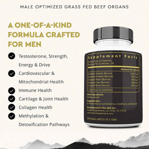Ancestral Supplements Beef Liver & Mofo Bundle for Men - Supports Energy, Strength, Hormone Health & Vitality - Grass Fed, Pasture Raised Beef Organ Multivitamin with Targeted Nutrients