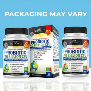 BioSchwartz Daily Probiotic Nutritional Supplement - 40 Billion CFU for Gut Health - Probiotics for Men and Women - Digestive Health with Astragalus
