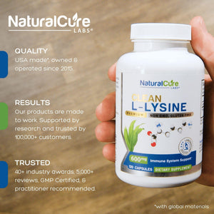 Extra Strength Stack: Monolaurin 800mg + Clean L-Lysine 600mg + Andrographis, Advanced Immune Support Routine Bundle Natural Cure Labs buy supplements Au