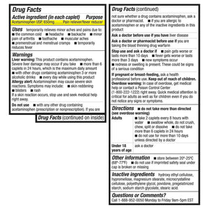 HealthA2Z Pain Relief Extended Release - Acetaminophen 650mg - 8 Hours - Arthiritis Pain - Pain Reliever - Fever Reducer - Contains no Aspirin (100 Count)