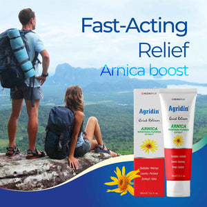 Agridin Arnica Pain Relief Cream for Joint & Muscle - Extra Strength Fast-Acting Formula - Targets Back, Knee, Neck, Hand, Foot Aches - Natural Massage Cream for Inflammation & Bruises