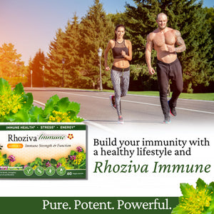 Immune Support, Energy Booster with Vitamin C, D3 and Zinc Supplement, Rhodiola Rosea, Reishi Mushroom Extract, Astragalus, Overall Wellness and Daily Habit - 60 Capsules Rhoziva buy supplements Au