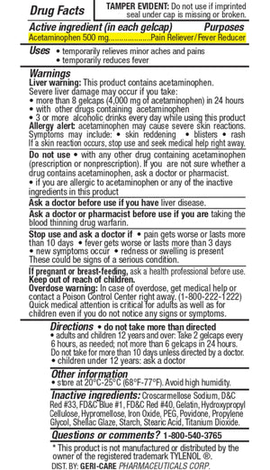 MedRite Acetaminophen 500mg Extra Strength - 100 Rapid Release Gelcaps - Over-The-Counter Medication MedRiteBuy Supplements Australia