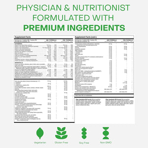 HealhtyCell AM/PM Healthspan System - 60 AM Tablets & 60 PM Tablets - 90+ Vitamins, Minerals, Protective Phytonutrients, Probiotics & Enzymes for Advanced Cellular Nutrition
