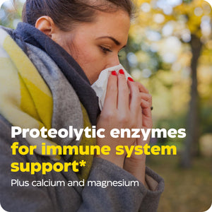 Enzymedica Immune Defense Regular Strength Caps - Proteolytic Enzyme Supplement for Men & Women, Immune Health Support Supplement with Protease, Catalase, Serrapeptase & Mucolase, Vegan - 180 Capsules Enzymedica buy supplements Au
