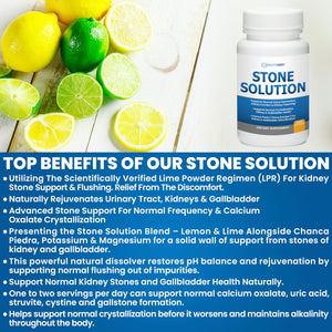Stone Solution Capsules- Natural Dissolver, Kidney Stone Support & Kidney Cleanser Chanca Piedra Stone Breaker Gallbladder Cleanse, Flush & Stop Recurrence, Stone Relief 60 Servings Kidney RestoreΒ buy supplements Au