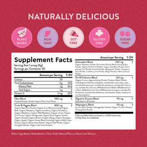 360 Nutrition Blends with Benefits Reds & Superfoods for Natural Antioxidants and Polyphenols, with Fruits & Veggies, Probiotics Digestion, Daily Energy - Berries & Cream - 30 Servings 360 NutritionBuy Supplements Australia