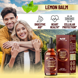 NUQIIT 10in1 Lemon Balm Tincture Blend Includes Vitamin D3, Vitamin K2, Lemon Balm, Ginger, Turmeric, Ceylon Cinnamon and More - 1 FL Oz - 60 Day Supply NUQIITBuy Supplements Australia