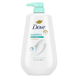 Dove Sensitive Skin Body Wash with Pump 30.6 oz gentle moisturizing cleanser