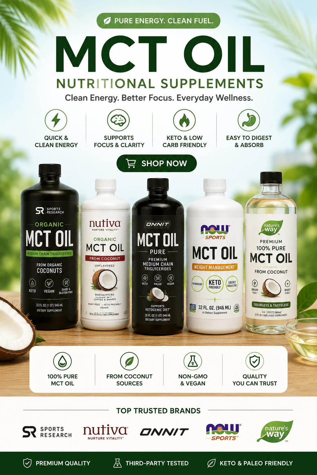 MCT Oil Nutritional Supplements