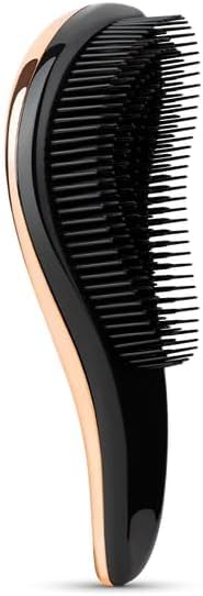 JSHealth Signature Rose Gold Hair Brush - Detangle + Smooth for Women - Gentle on Hair, Supports Scalp Health and Hair Follicles