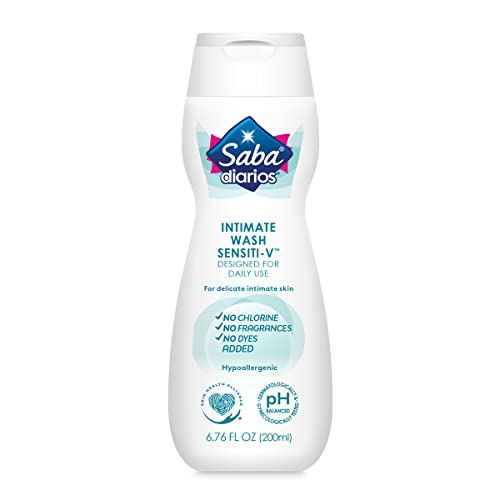 Saba Sensiti-V Intimate Wash, Feminine Hygiene Wash, 6.76 fl oz (Pack of 6)