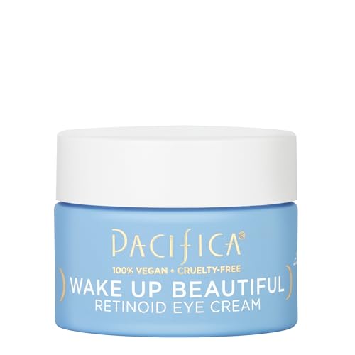 Pacifica Wake Up Beautiful Retinoid Eye Cream - Anti-Aging Night Treatment with Melatonin & Mushrooms for Dark Circles (0.5 fl. oz)