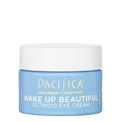 Pacifica Wake Up Beautiful Retinoid Eye Cream - Anti-Aging Night Treatment with Melatonin & Mushrooms for Dark Circles (0.5 fl. oz)
