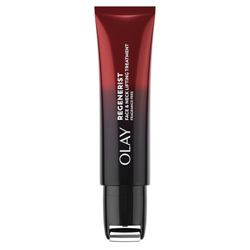 Olay Regenerist Neck and Face Roller – Firming Neck Cream & Anti-Aging Moisturizer with Hexa-Repair Complex and NAD+ (1.7 oz)