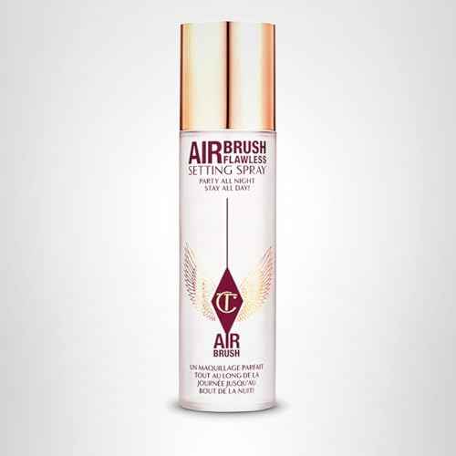 Charlotte Tilbury Airbrush Flawless Setting Spray - Ultra-Fine Hydrating Mist to Prime & Set Face Makeup For Up to 16Hr - Soothes, Blurs Pores & Calms Skin (100ml)
