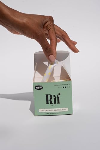 Rif Care Organic Cotton Non Applicator Tampons Regular Absorbency 18 Count