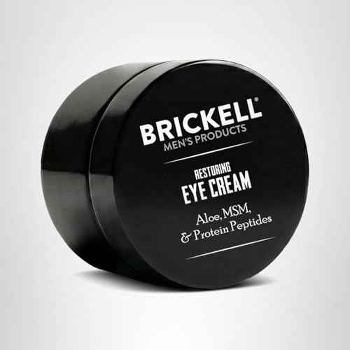 Brickell Men's Restoring Under Eye Cream for Men, Natural and Organic Anti Aging Eye Balm To Reduce Puffiness, Wrinkles, Dark Circles