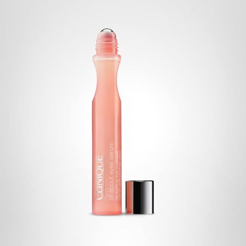 Clinique All About Eyes Serum De-Puffing Eye Massage (0.5 fl. oz) - Cooling Rollerball with Caffeine for Dark Circles & Puffiness