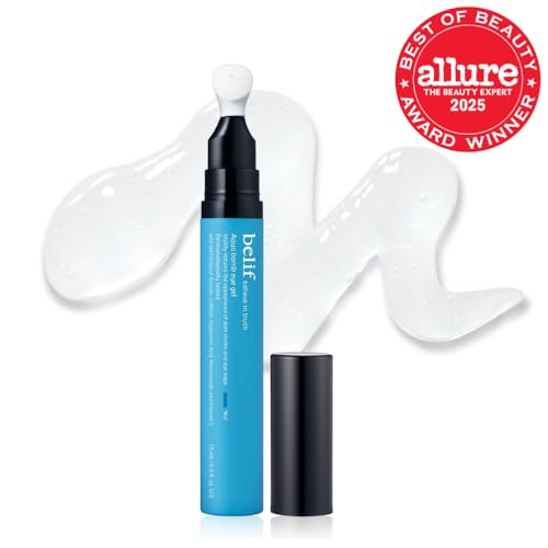belif Aqua Bomb Cooling Eye Gel (15ml / 0.5 fl. oz.) – Hydrating Eye Treatment with Caffeine, Hyaluronic Acid & Vitamin C | Korean Skincare