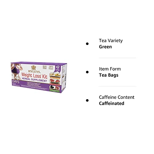 Hyleys 14 Day Weight Loss Tea - 42 Tea Bags (1 Pack), Detox Tea for Cleanse