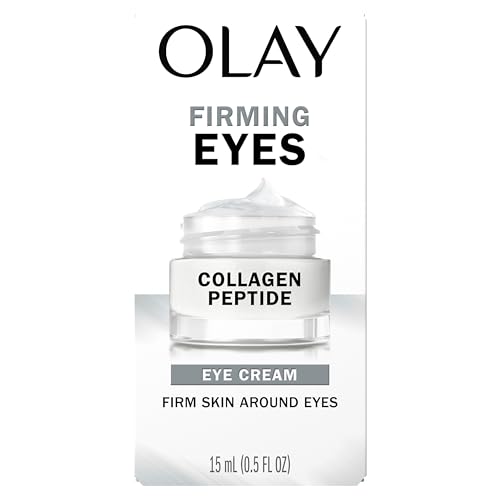 Olay Firming Eye Cream – Collagen Peptide Anti-Aging Eye Cream for Wrinkles & Firming Skin Around Eyes, Fragrance-Free (0.5 fl oz)