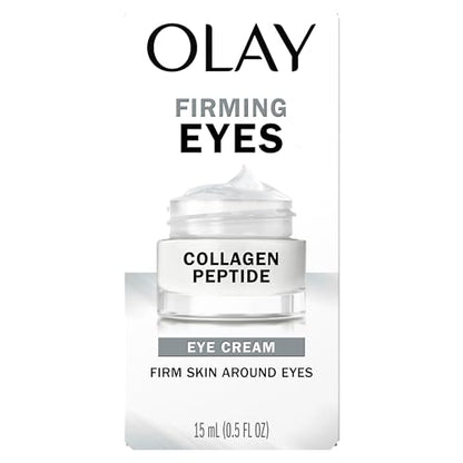 Olay Firming Eye Cream – Collagen Peptide Anti-Aging Eye Cream for Wrinkles & Firming Skin Around Eyes, Fragrance-Free (0.5 fl oz)