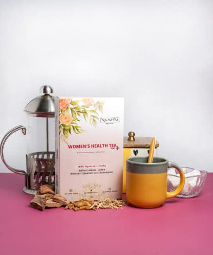 NAMHYA Periods Care Tea Plus+ with Natural Ayurvedic Herbs for Hormonal Balance and Pain