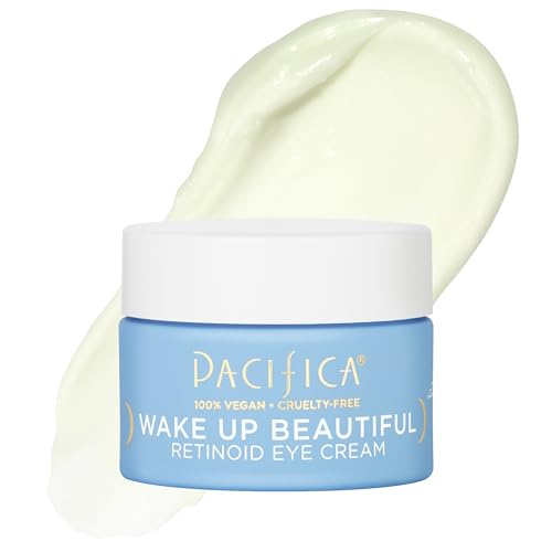 Pacifica Wake Up Beautiful Retinoid Eye Cream - Anti-Aging Night Treatment with Melatonin & Mushrooms for Dark Circles (0.5 fl. oz)