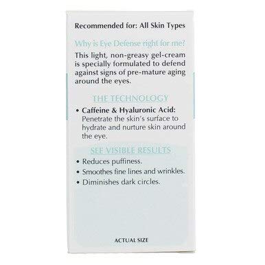L’Oreal Paris Dermo-Expertise Eye Defense Gel (0.5 oz, Pack of 2) - Caffeine & Hyaluronic Acid Treatment for Dark Circles & Puffiness
