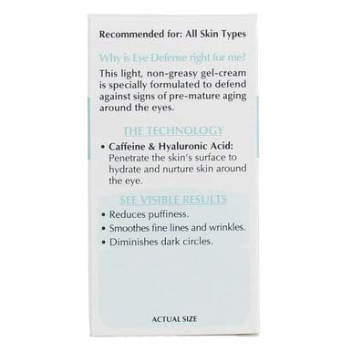 L’Oreal Paris Dermo-Expertise Eye Defense Gel (0.5 oz, Pack of 2) - Caffeine & Hyaluronic Acid Treatment for Dark Circles & Puffiness