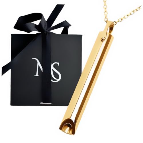 Mariscal Anxiety Breathing Necklace - Rose Gold Anti Anxiety Necklace Breathing for Women and Men