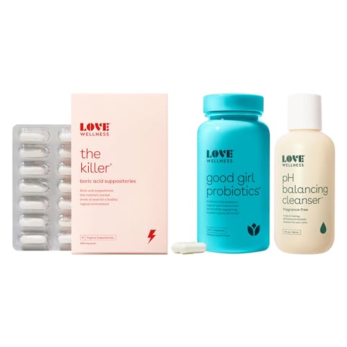 Love Wellness The Killer, Good Girl Probiotics, pH Balancing Cleanser | Boric Acid Suppositories